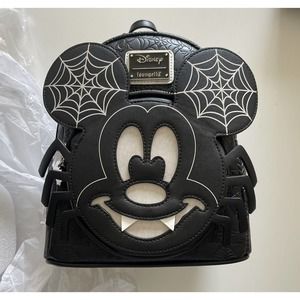 Loungefly Exclusive Disney Spider Mickey Mouse Glow-In-The-Dark Backpack NWT